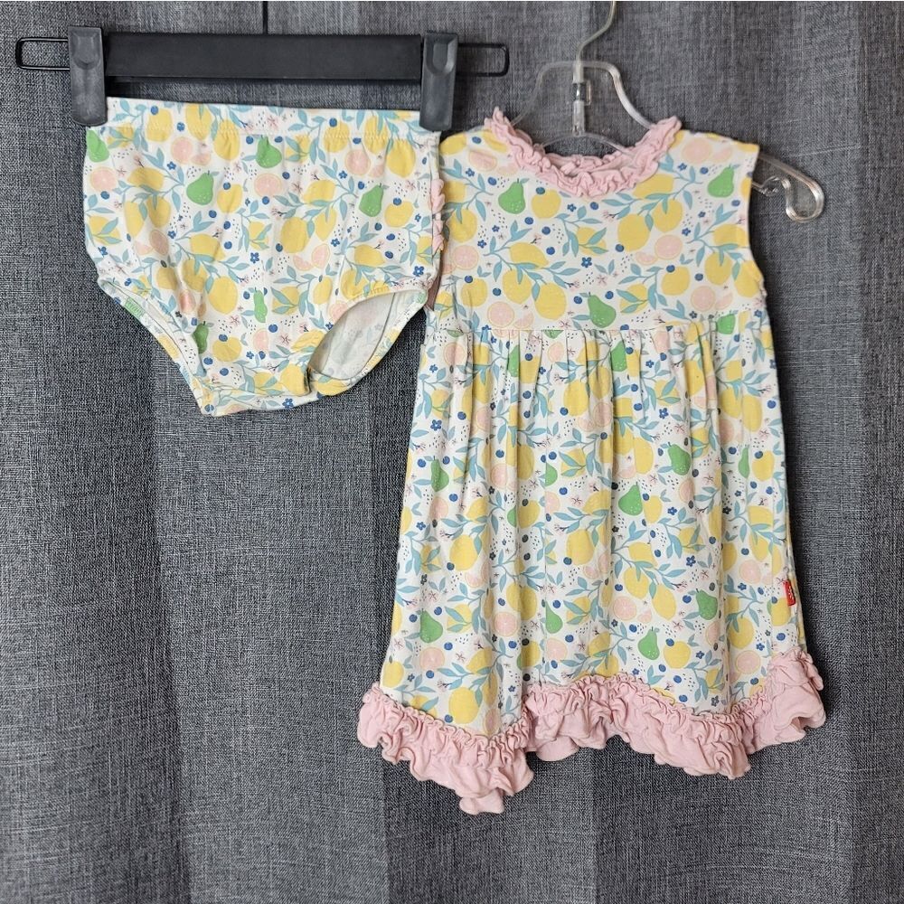 MAGNETIC ME Citrus Bloom 2-Piece Dress & Bloomers Set